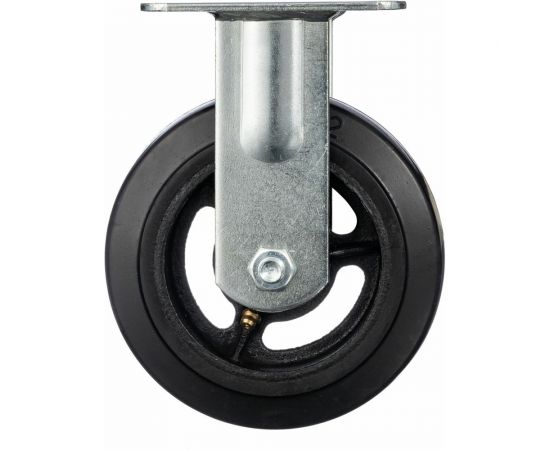 Колесо неповоротное (150 мм; игольчатый подшипник; грузоподъемность 220 кг; чугун; резина) СТЕЛЛА-ТЕХНИК N29150F – изображение 3