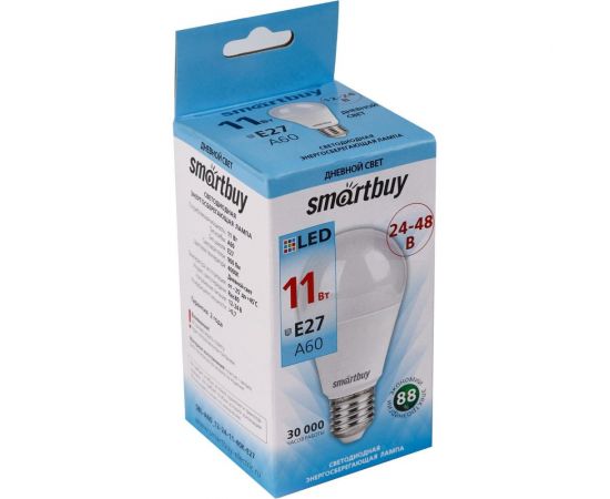 Светодиодная LED лампа Smartbuy A60_24-48В-11W00/E27 SBL-A60_24-48-11-40K-E27 – изображение 3