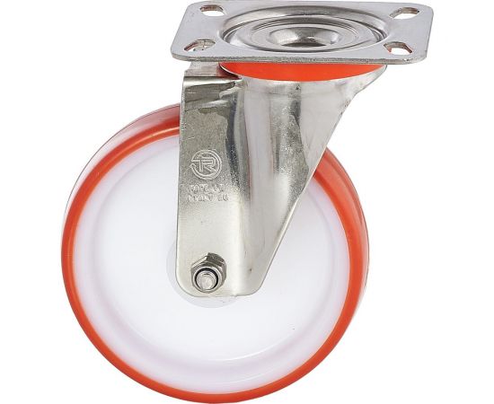 Колесо поворотное с подшипником скольжения (100х30 мм; 170 кг; полиуретан/полиамид) Tellure Rota 604202 – изображение 5