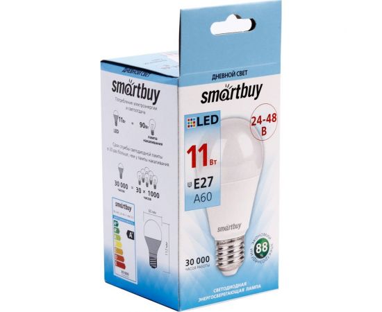 Светодиодная LED лампа Smartbuy A60_24-48В-11W00/E27 SBL-A60_24-48-11-40K-E27 – изображение 5
