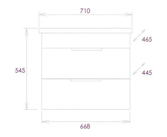 Подвесная тумба с раковиной Onika ЛЕГРАН 70.13 дуб галифакс 107048 – изображение 6