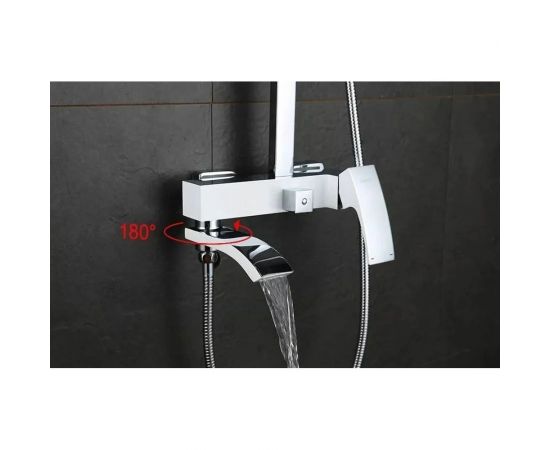 Душевая система Gappo 35к G2407-8 лейка ""Тропический душ"" белый, хром 537388 – изображение 7