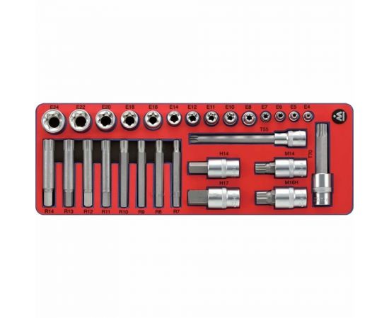 Набор торцевых насадок и головок TORX 28шт МАСТАК 5-03428 