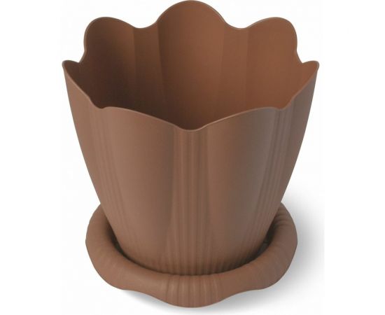 Горшок с поддоном Martika Эдельвейс 5.3 л, диам. 24 см, терракотовый С193Т 