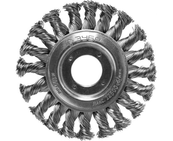 Щетка дисковая (100х22 мм; плетеные пучки стальной проволоки 0.5 мм) ЗУБР 35190-100_z02 
