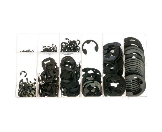 Набор стопорных колец СИБРТЕХ D 1,5 - 22 мм 300 предметов 47601 