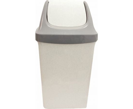 Ведро-контейнер для мусора IDEA Свинг 25 л, с крышкой (качающейся), 58x32x28 см, серое, М 2463 602549 