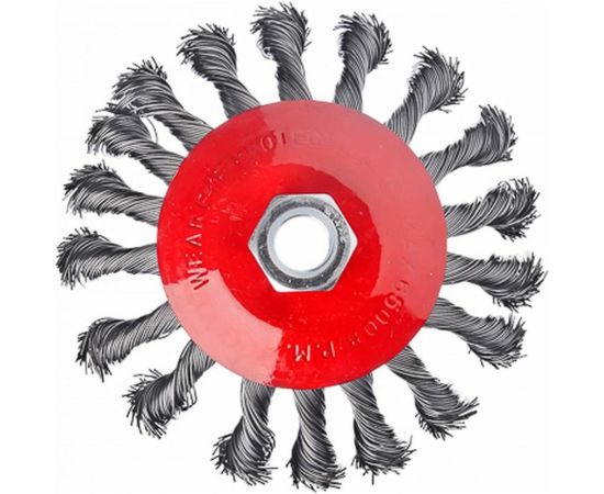 Щетка металлическая для УШМ (115 мм; М14; крученая (тарелка)) ЕРМАК 656-076 