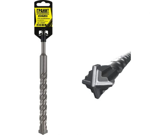 Бур Quadro-X (22.0х250/200 мм; SDS-plus) ГРАНИТ 422250 