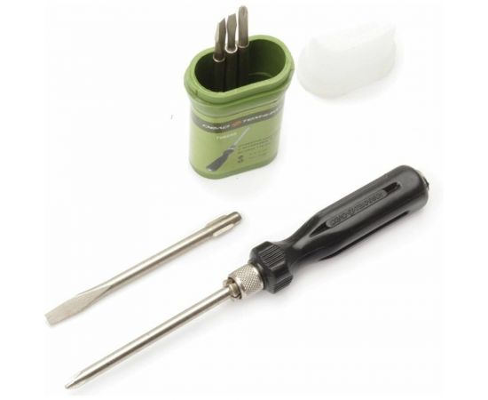 Цанговая отвертка Дело Техники с вставками 5 шт, 110 мм, шлиц 6, 5, 3 мм, РН1,РН2 708050 