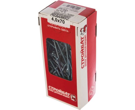 Универсальные оцинкованные саморезы Стройбат 4х70 мм 150 шт.2641033/110651 – изображение 2