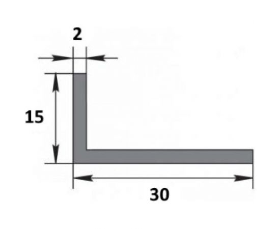 Алюминиевый профиль ЛУКА Сделай сам, профиль уголок 30х15, 2000 мм, 5 шт. УТ000027175 – изображение 2