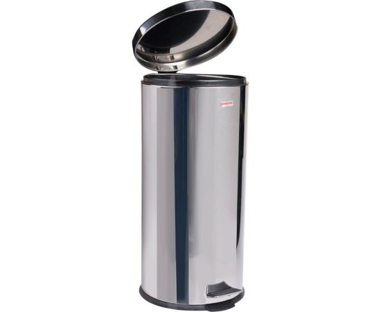 Ведро-контейнер для мусора с педалью ЛАЙМА 30 л, зеркальное, нержавеющая сталь 232263 – изображение 2