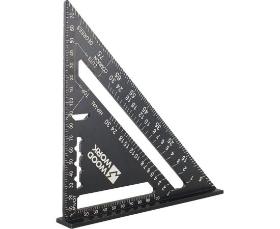 Плотницкий угольник WOODWORK 170 мм, алюминиевый, метрический CTR-170 – изображение 2