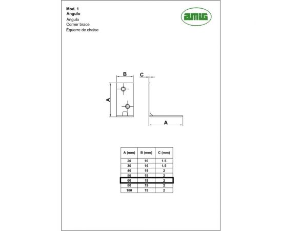 Уголок Amig покрытие цинкование 1-60 Ang – изображение 2