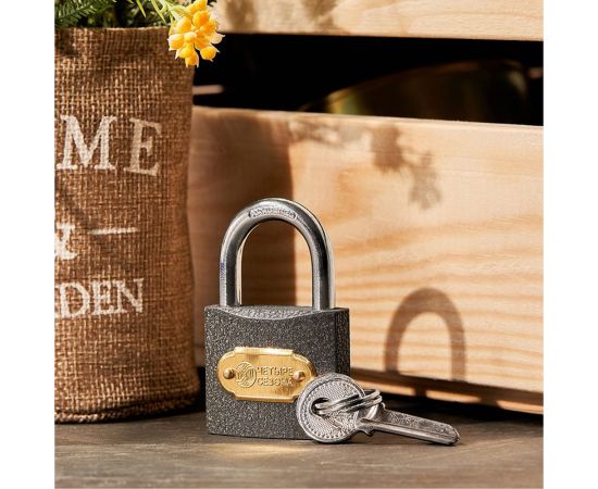 Навесной замок ЧЕТЫРЕ СЕЗОНА Чугун 40 мм 79-0004 – изображение 2