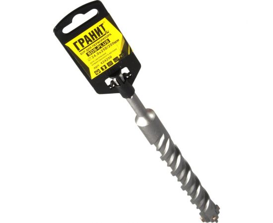 Бур Quadro-X (24.0х250/200 мм; SDS-plus) ГРАНИТ 424250 – изображение 3