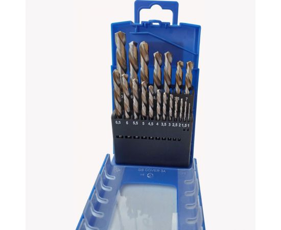 Набор сверл 1-10 мм, 19 шт, HSS Co5, левые ФТ 103006 – изображение 3