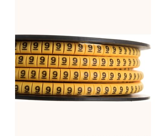 Маркировочное кольцо IEK 0-1.5мм, 9, МК, 1000шт/ролл UMK00-9 – изображение 3