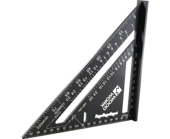 Плотницкий угольник WOODWORK 170 мм, алюминиевый, метрический CTR-170 – изображение 3