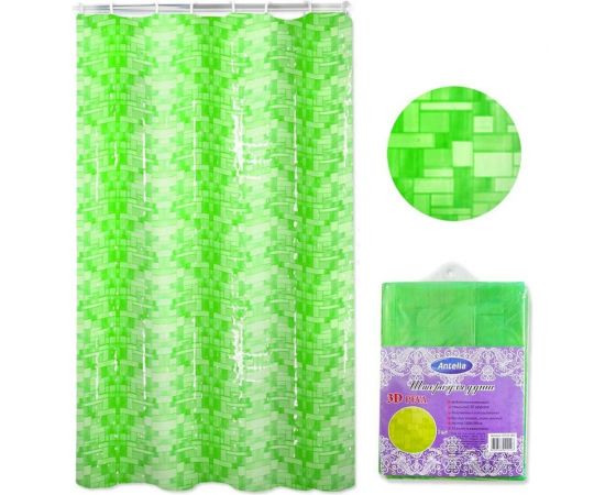 Штора для душа ANTELLA PEVA 3D 180х180 см, 12 колец 22128 – изображение 3