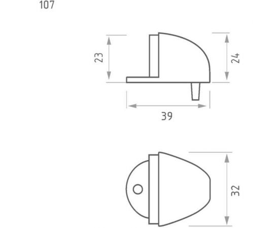 Дверной ограничитель НОРА-М 107 черный 18549 – изображение 3