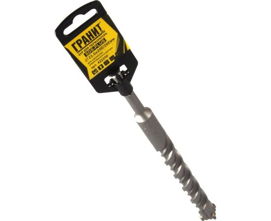 Бур Quadro-X (22.0х250/200 мм; SDS-plus) ГРАНИТ 422250 – изображение 3