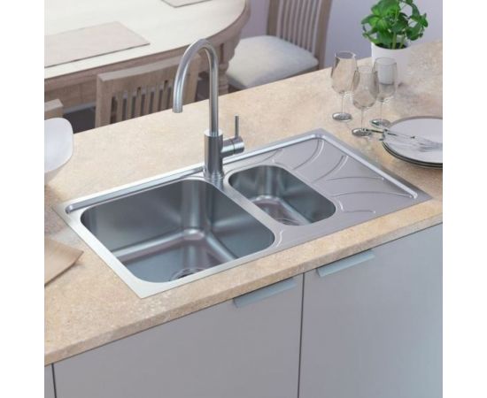 Мойка IDDIS Arro S, нерж. сталь, шелк, 1 1/2, чаша справа, 780*440, ID ARR78SZi77 – изображение 3