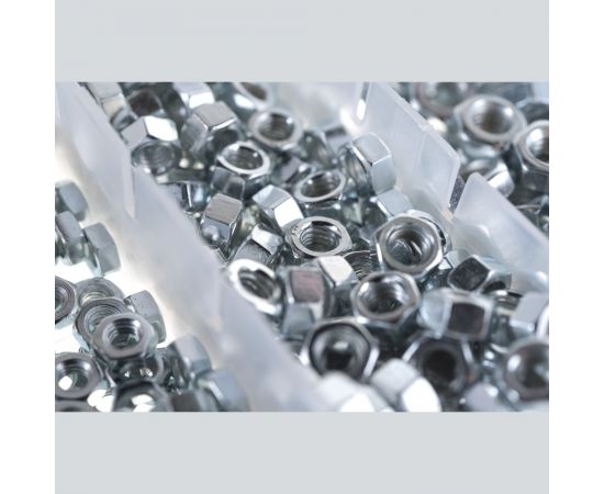 Набор гаек СИБРТЕХ М3, М4, М5, М6, М8, М10 600 предметов 47615 – изображение 3