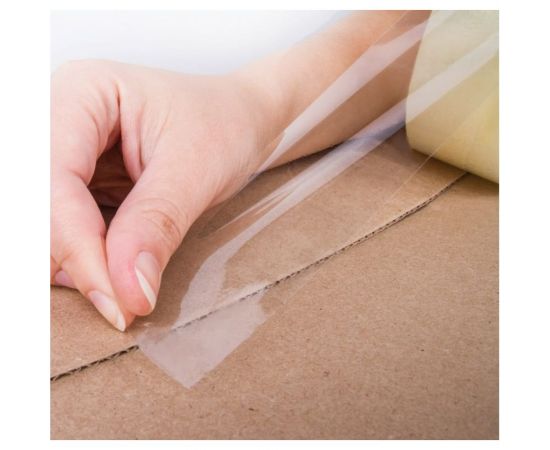 Упаковочная клейкая лента Staff 48 мм х 150 м, прозрачная, толщина 40 микрон 440160 – изображение 3