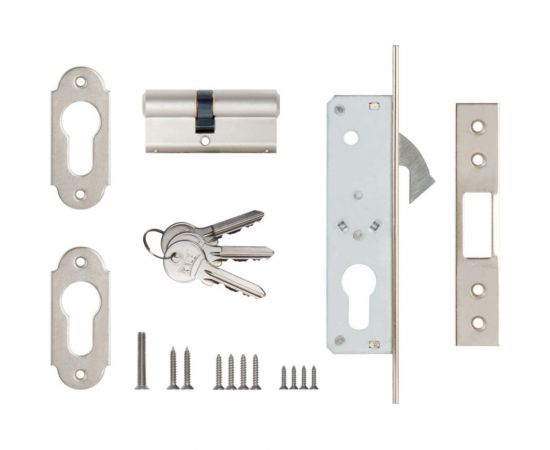 Врезной узкопрофильный цилиндровый замок KALE KILIT 201 (20 мм), никель, 3 ключа 1093 – изображение 3