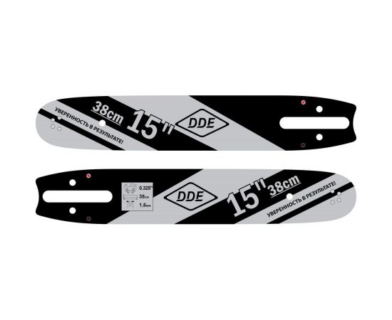 Шина пилы цепной сварная 15""/38 см, 0.325""-1.6-62 звена (для цепи бухта №22) 153SLGD025 DDE 799-789 – изображение 3