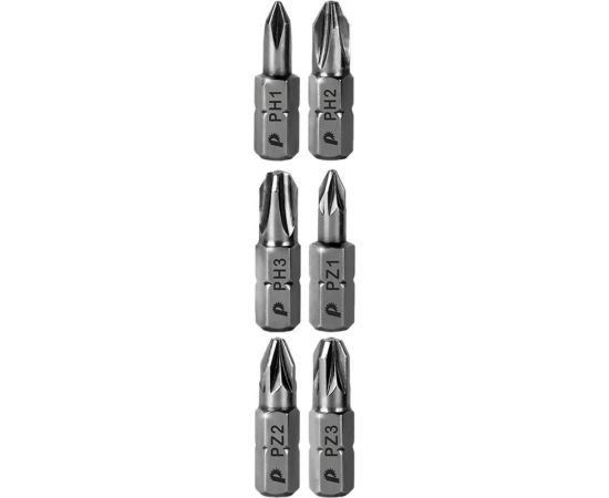 Набор бит (6 шт; PH; PZ; 25 мм) ПРАКТИКА 036-537 – изображение 3