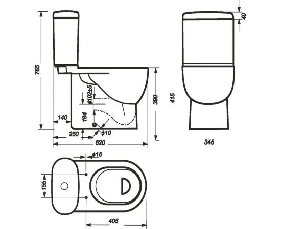 Унитаз-компакт SANITA ART SL DM 00000055393 – изображение 5