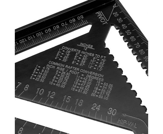 Плотницкий угольник WOODWORK 170 мм, алюминиевый, метрический CTR-170 – изображение 6