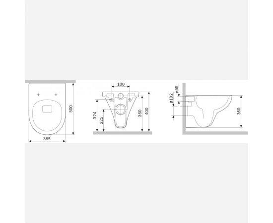 Подвесной унитаз с сиденьем микролифт AM.PM Gem FlashClean C901700SC – изображение 6