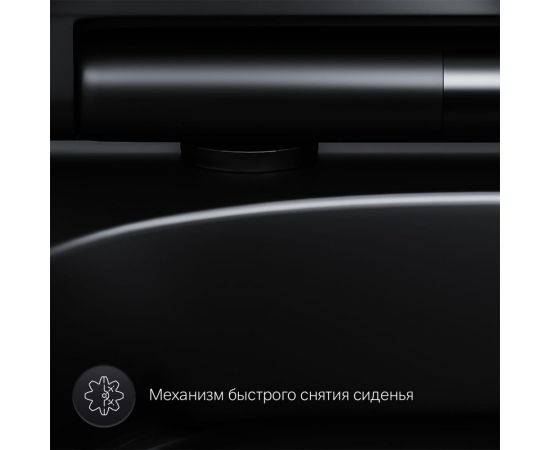 Подвесной унитаз AM.PM Spirit V2.0 FlashClean с сиденьем микролифт, черный матовый C701700MBSC – изображение 9