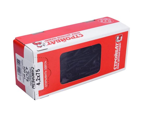 Саморез гипсокартон-дерево Стройбат 4.2x75 мм 100 шт. 2640010 074991 