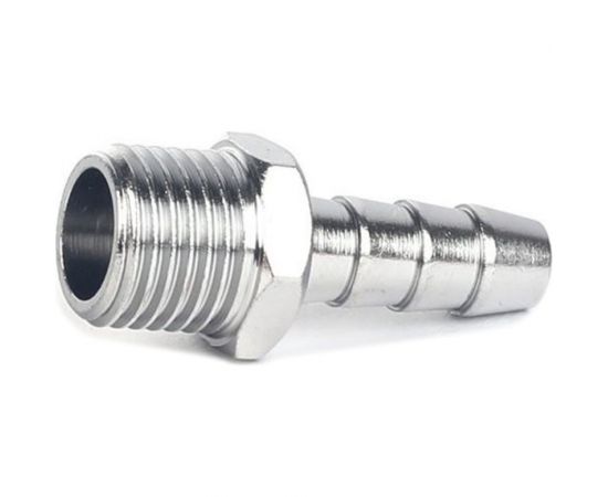 Штуцер елочка 6 мм - наружная резьба 1/4" Pegas pneumatic 4001 