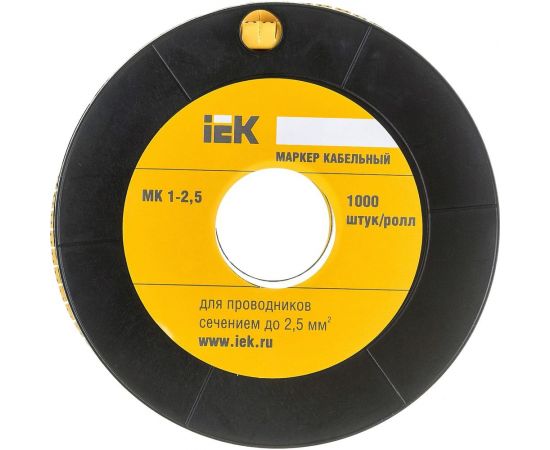 Маркировочное кольцо IEK 1-2.5мм, A, МК, 1000шт/ролл UMK10-A 
