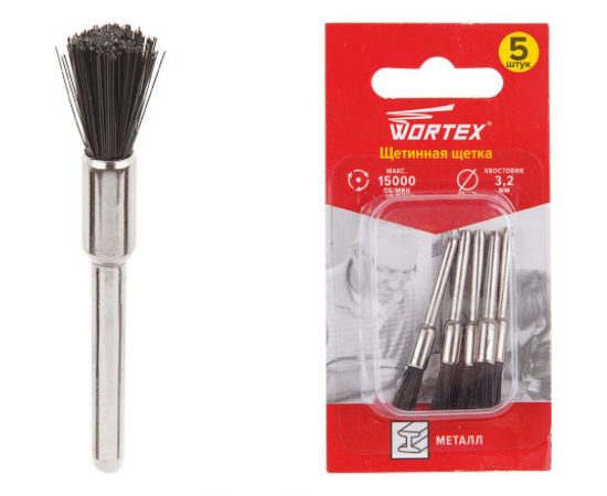 Щетка для гравера 5 мм, 5 шт WORTEX ETBN3205018 