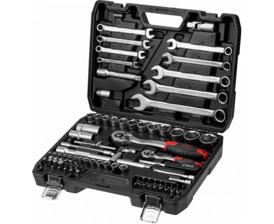 Набор инструментов STARTUL 1/4 , 1/2 6 граней 82 предмета PRO Stuttgart PRO-082S 