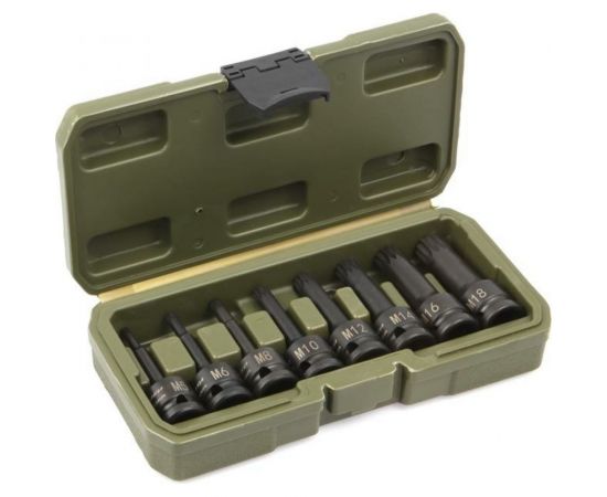 Набор бит-головок ударных Spline (8 шт; М5-М18; 1/2) Дело Техники 664678 