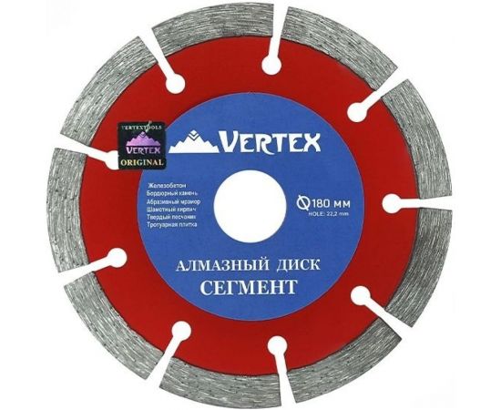 Алмазный диск сегментный VERTEX 180х22 мм vertextools 04-180-7 