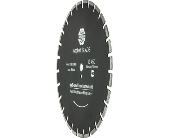 Алмазный диск сегментированный по асфальту 450х10х25.4 мм TORGWIN T875154 – изображение 2