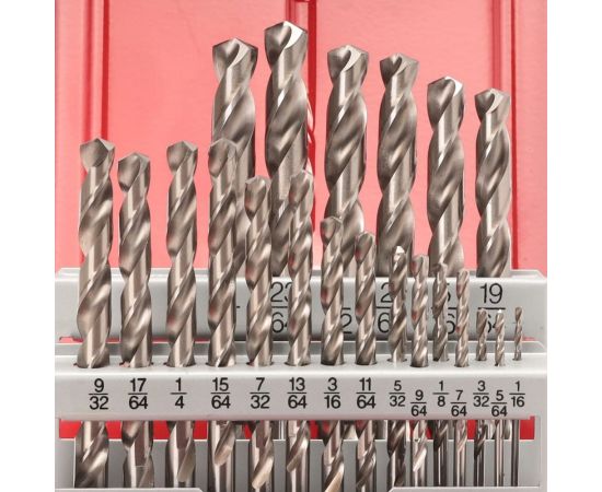 Набор дюймовых сверл по металлу (21 шт; 1/16""-3/8""; HSS-G; DIN 338 тип N) RUKO 214850 – изображение 2