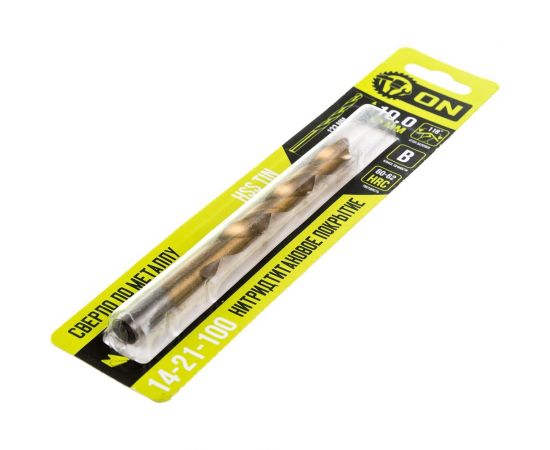 Сверло по металлу HSS TIN 10x133 мм, нитридтитановое покрытие On 14-21-100 – изображение 2