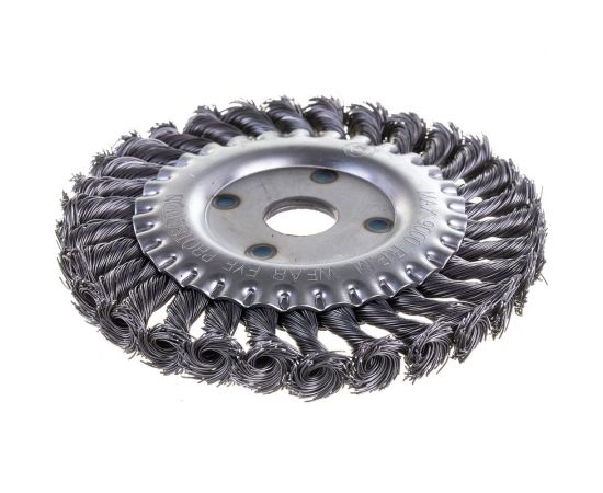 Щетка металлическая дисковая (150х22 мм; крученая проволока) для УШМ ЕРМАК 656-051 – изображение 2