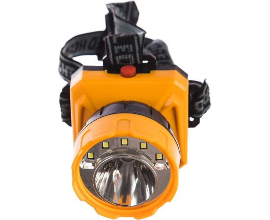 Налобный фонарь желтый/черный 5SMD + 1Вт LED, 2 реж, 3XR6, пластик Ultraflash LED5372 12416 – изображение 2