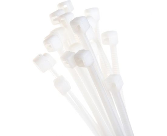 Нейлоновые стяжки FORTISFLEX КСС 4х370 мм белый 100 штук 49400 – изображение 3